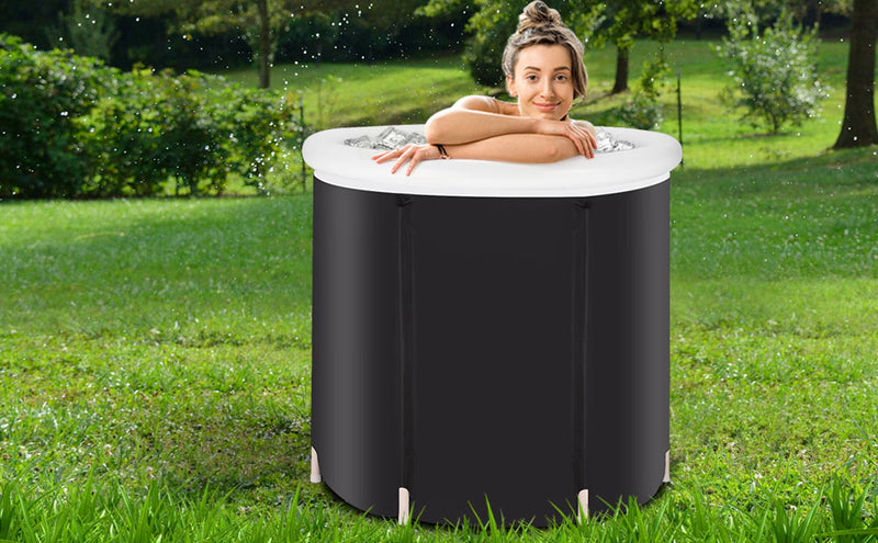 Recovery Ice Tub Foldable Bathtub Outdoor Portable Cold Water Therapy Tub Fitness Rehab Ice Tub For Athletes Long Lasting Insulated Ice Tub, Spa Soaking Bucket - The Best Commerce