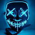 Black V Halloween Horror Glowing Mask - The Best Commerce