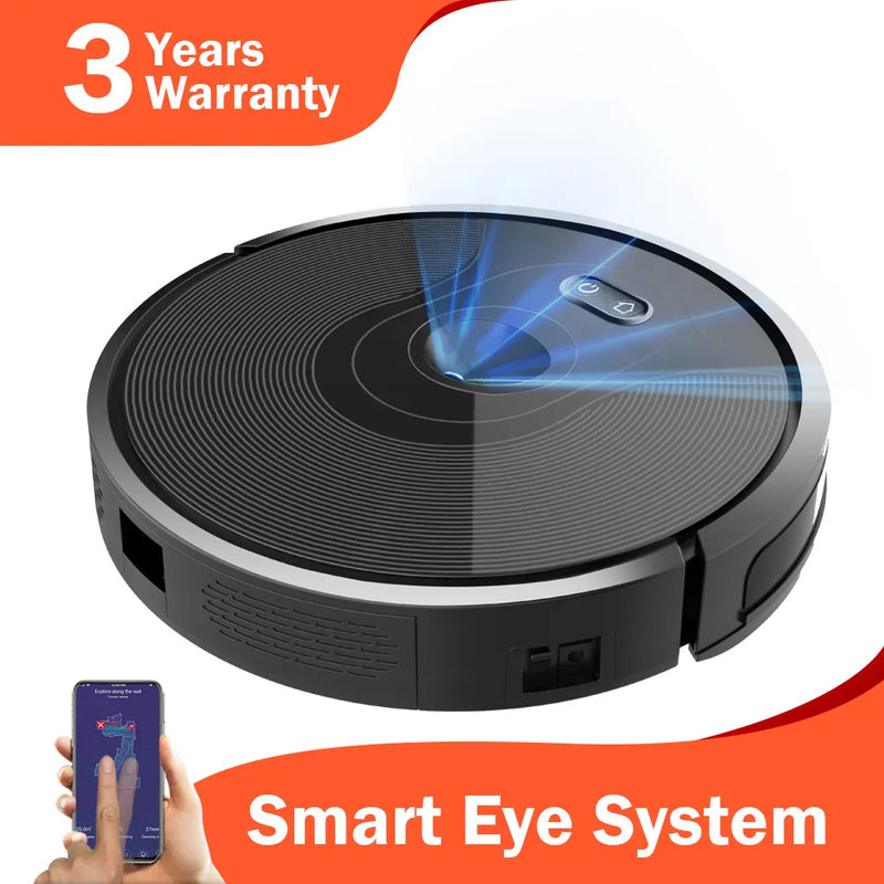 ABIR Robot Vacuum Cleaner X6,Smart Eye System, 6000PA Suction,APP NO-GO Line, Selective Zone Cleaning,Breakpoint Resume nok - The Best Commerce