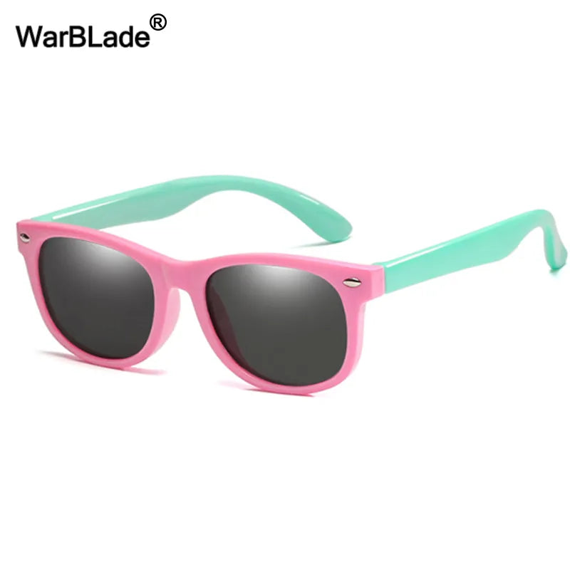 WarBlade Round Polarized Kids Sunglasses Silicone Flexible Safety Children Sun Glasses Fashion Boys Girls Shades Eyewear UV400 - The Best Commerce