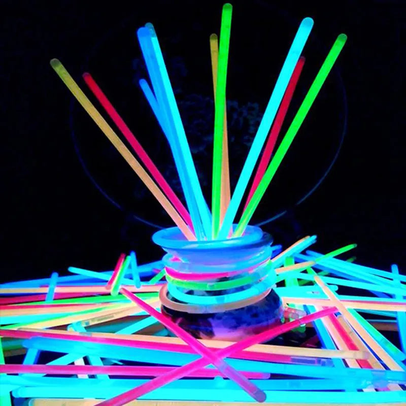 Party Fluorescence Light Glow Sticks Bracelets Necklaces Neon For Wedding Party Glow Sticks Bright Colorful Glow Stick - The Best Commerce