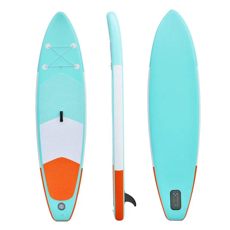 AddFun New Style Sky Blue 305cm Surfboard SUP Surf Board Adult PVC Water Ski Inflatable Paddle Board Stand Up PaddleBoard Suit - The Best Commerce