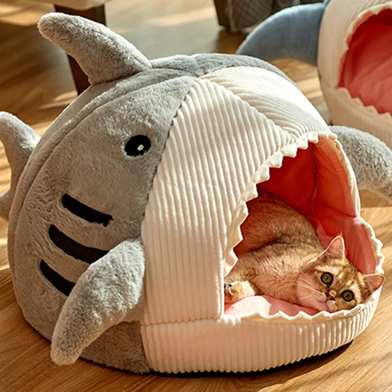 Enclosed Warm Cat Bed For Portable Pet Beds Sweet Kittens Basket Cushion Cat Pillow Mat Tent Puppy Nest Cave Cats House Goods - The Best Commerce