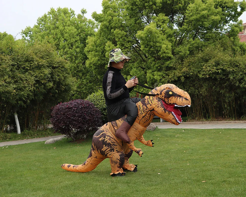 T-REX Monster Inflatable Costume Blow Up Cosplay Dinosaur Clothing Carnival Halloween Christma Dress For Man Woman Party Show - The Best Commerce