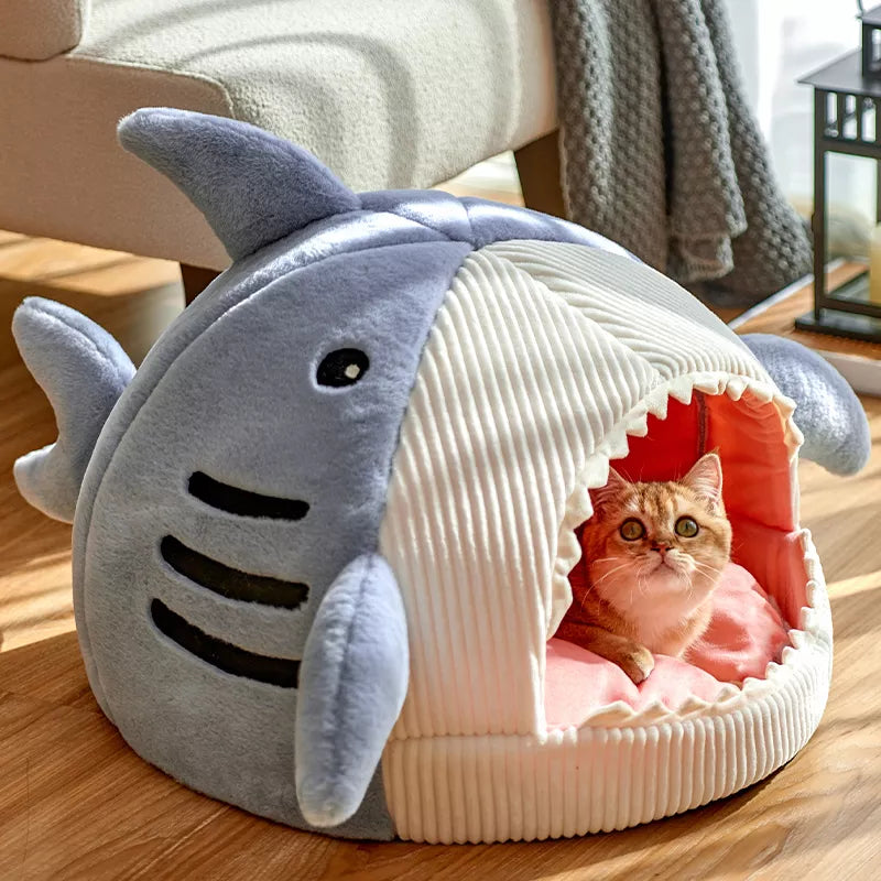 Enclosed Warm Cat Bed For Portable Pet Beds Sweet Kittens Basket Cushion Cat Pillow Mat Tent Puppy Nest Cave Cats House Goods - The Best Commerce