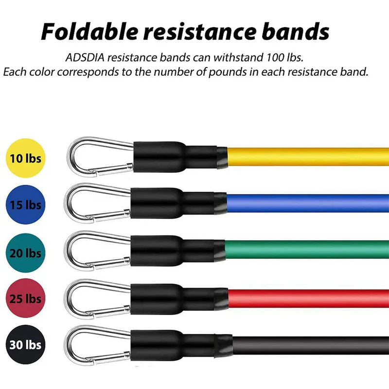 Resistance Bands Set Bodybuilding Home Gym Equipment Professional Weight Training Fitness Elastic Rubber Bands Workout Expander - The Best Commerce