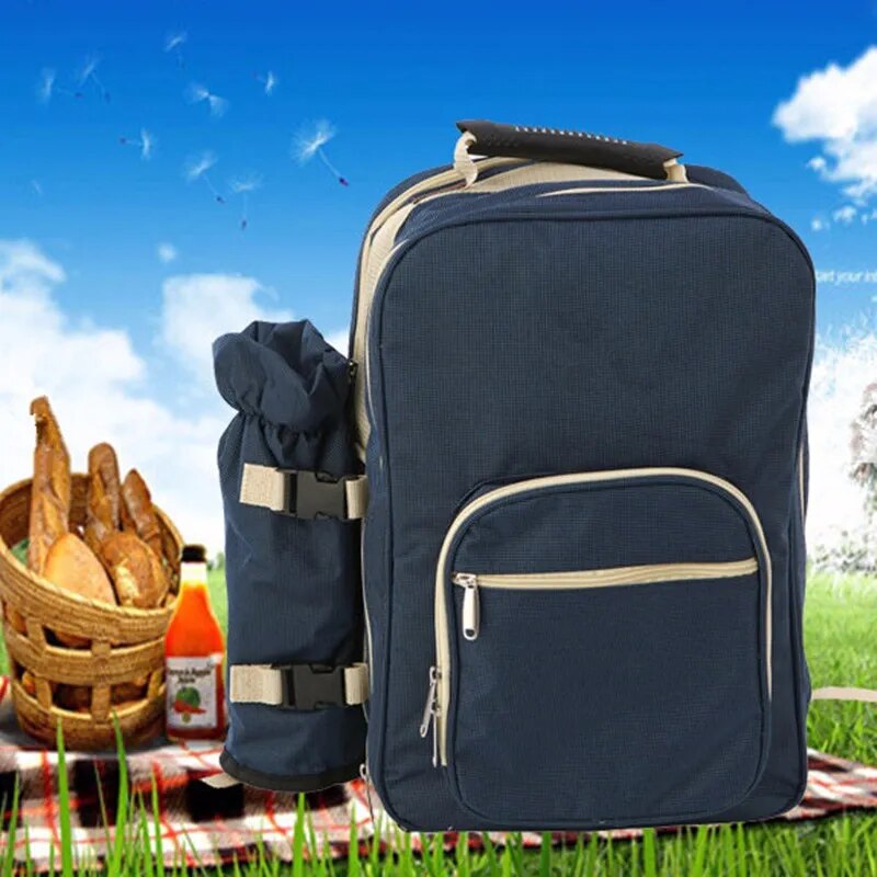 Outdoor Camping Portable Shoulder Picnic Bag Picnic Backapck Rucksack BBQ Tool Package 4 Persons - The Best Commerce