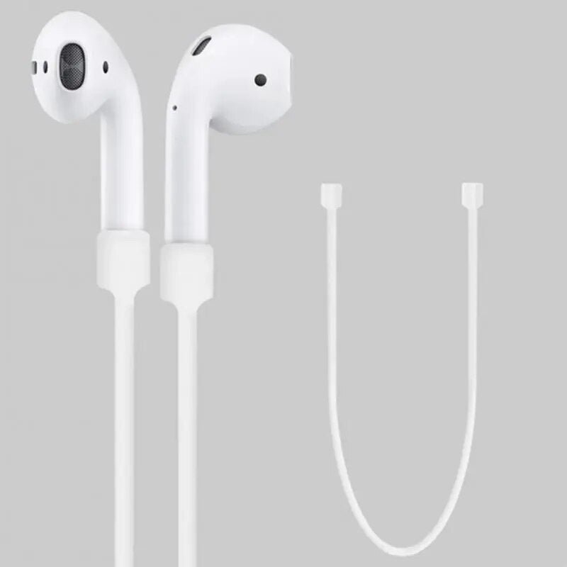 Portable Anti-loss Silicone Earphone Cord Holder 55/70 Cm Cable For Apple Iphone X 8 7 AirPods Wireless Earphone Neckband Cord - The Best Commerce