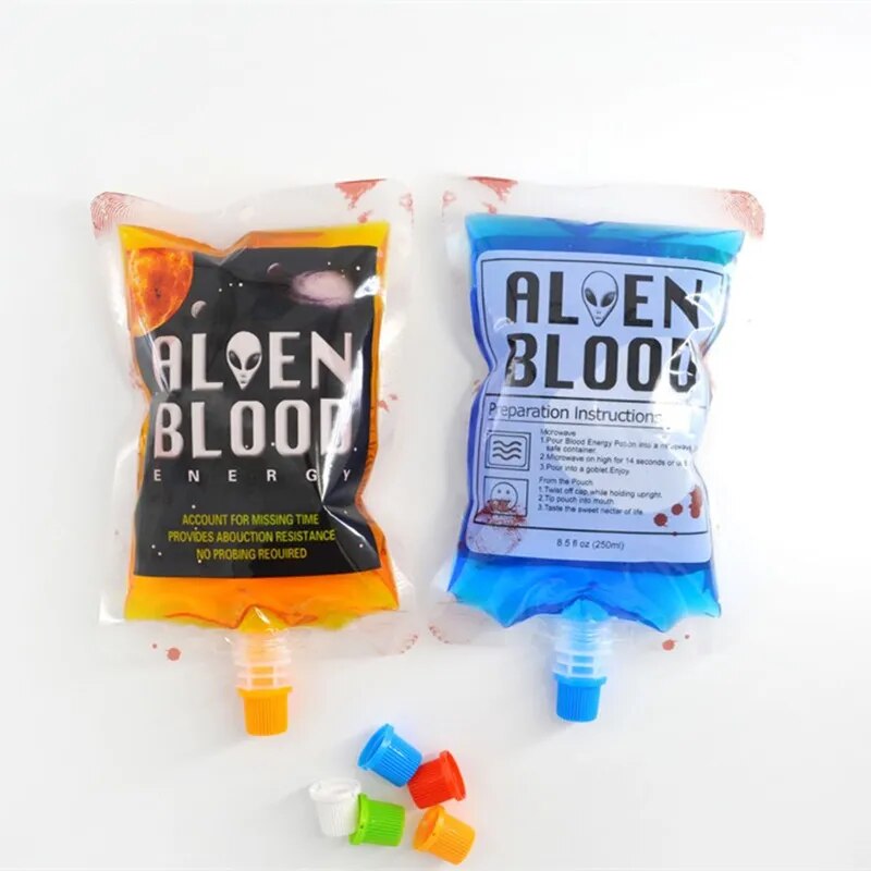 Hot Sell Halloween Cosplay Drink Container Bag Vampire Blood Props Zombie Beverage Drinks Bags Food Class PVC Water Bottle Decor - The Best Commerce