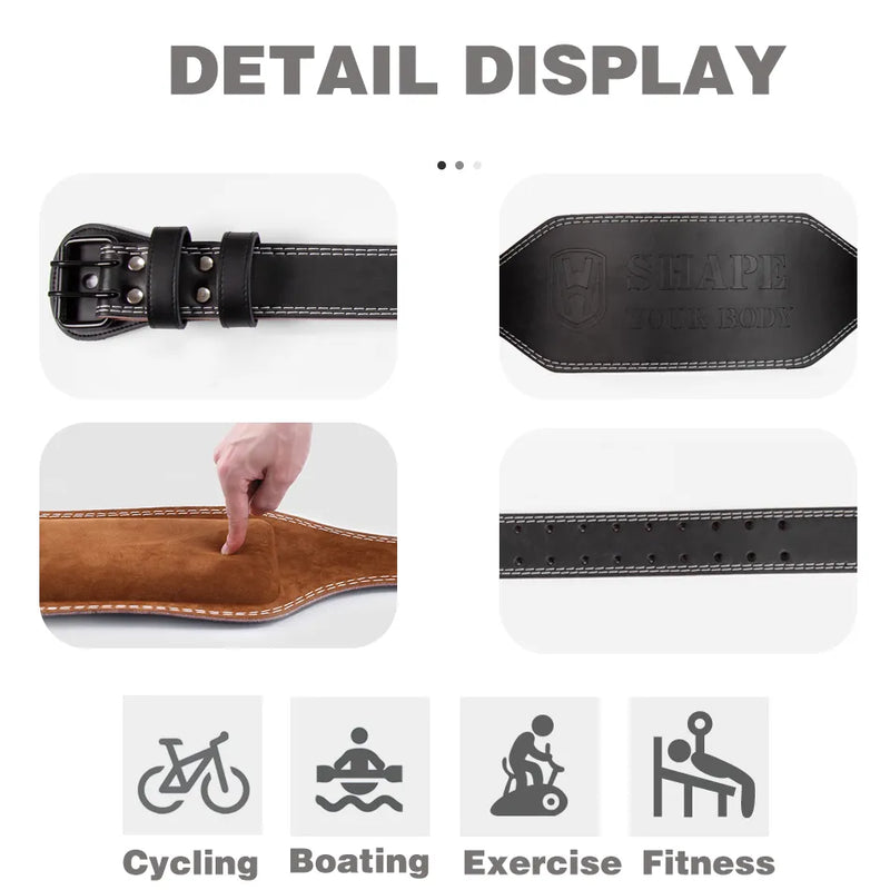 WorthWhile Gym Fitness Buckle Weightlifting Belt Waist Belts for Squats Dumbbell Training Bodybuilding Lumbar Brace Protector - The Best Commerce