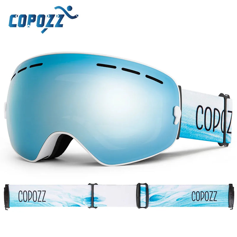 COPOZZ Brand Professional Ski Goggles Double Layers Lens Anti-fog UV400 Big Ski Glasses Skiing Snowboard Men Women Snow Goggles - The Best Commerce