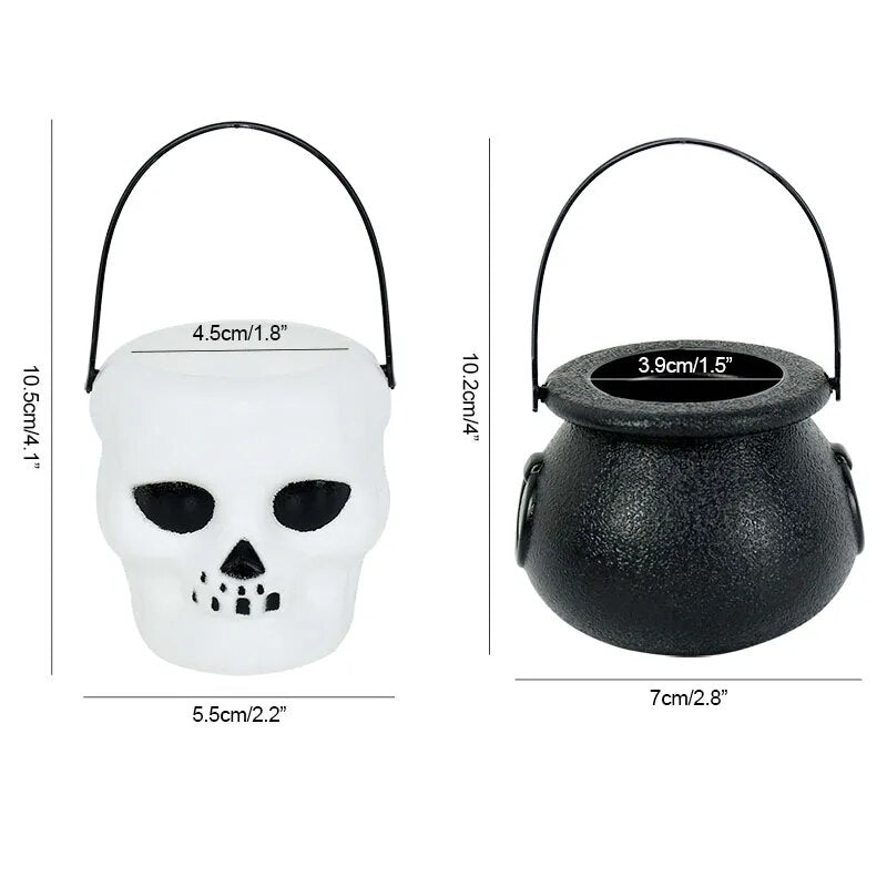Halloween Mini Cauldron Collection: 6pcs Candy Bucket Props - The Best Commerce