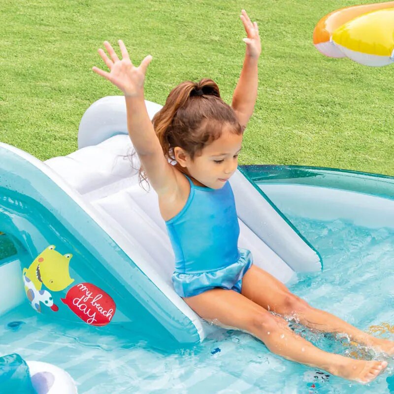 AddFun Float Swimming Pool Outdoor Inflatable Kids Adult Bathtub 201*170*84cm Summer Water Family Garden Swim Pool Party Supply - The Best Commerce