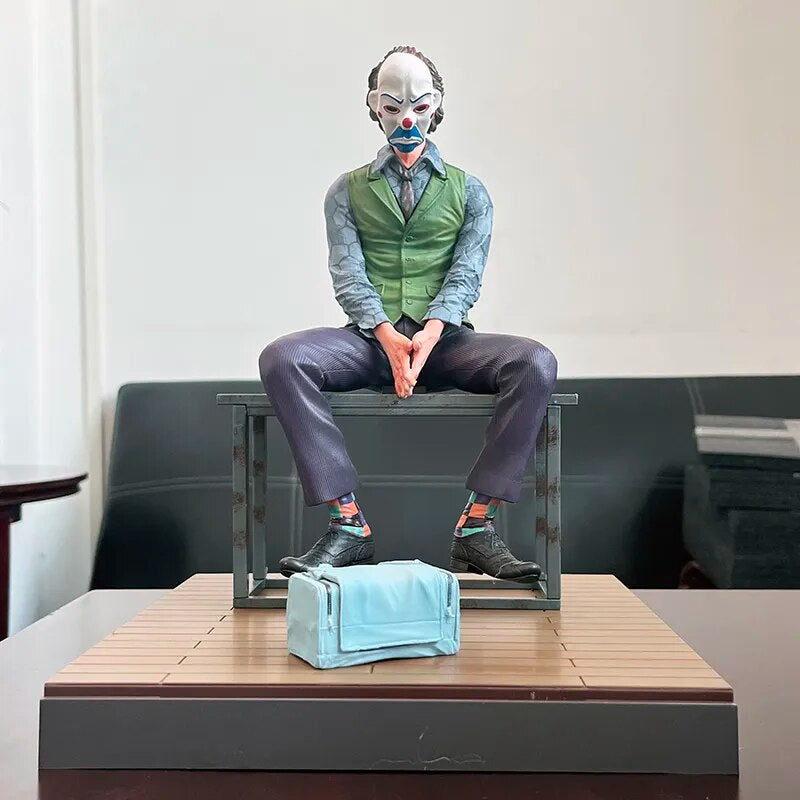 Joker Heath Ledger Clown Figure Joker Anime Figure Read Book Sitting Posture Action Model Toy Helloween Gifts - The Best Commerce
