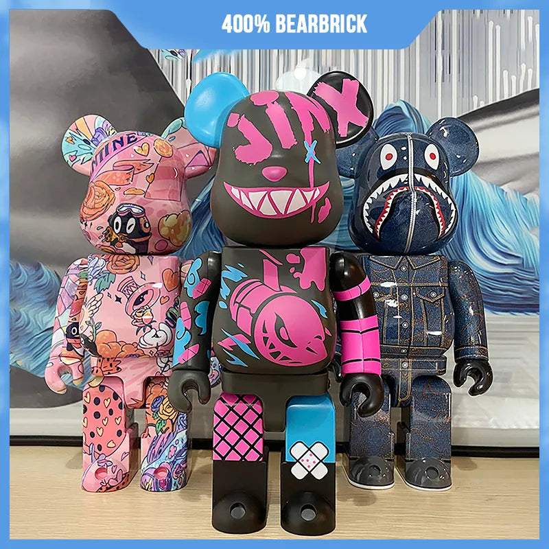Bearbrick Starry Night Van Gogh Surf JINX Trendy Toy Doll Collection BE@RBRICK 28cm Valentine's Day Gift Desktop Figure - The Best Commerce