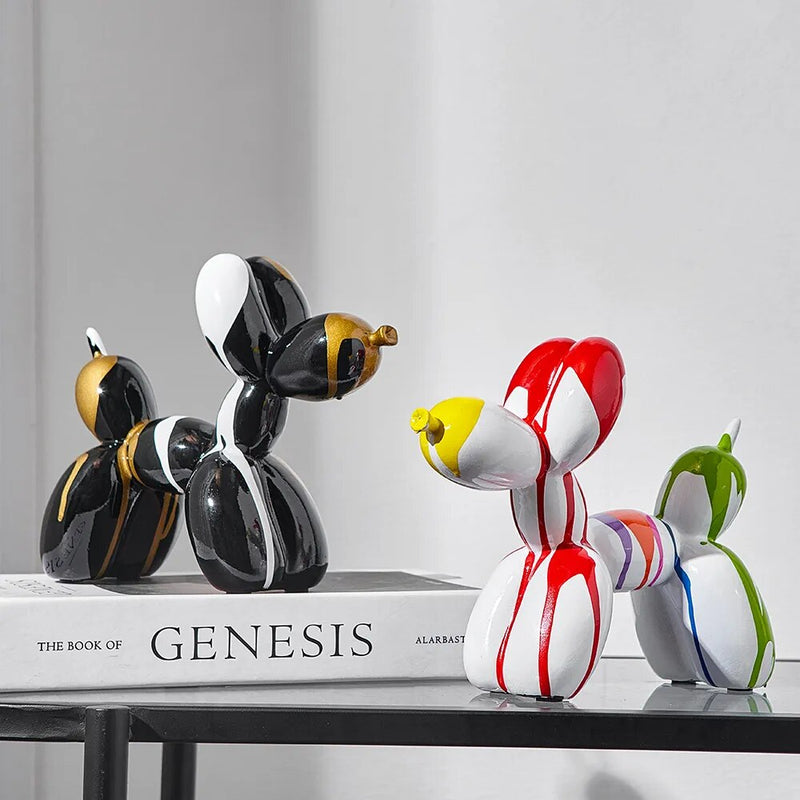 New Balloon Dog Statue Resin Statue Sculpture Creative Animal Nordic Home Decoration Accessories for Living Room Animal Figures - The Best Commerce