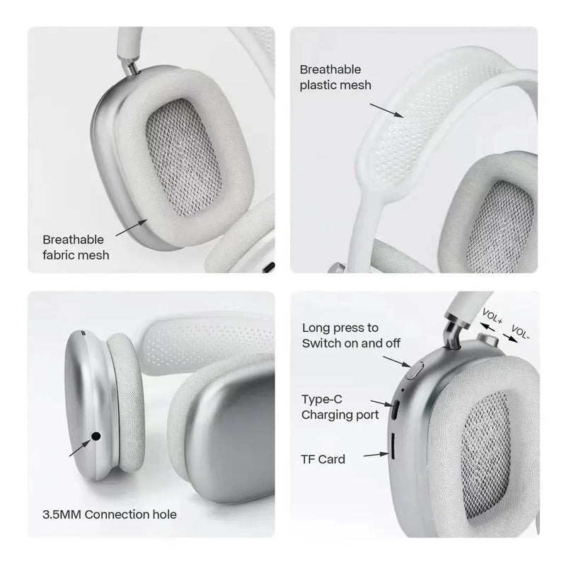 Hot Sale P9max Megabass Bluetooth Headphones Cheap Wireless Earphones Headset with Storage Case - The Best Commerce
