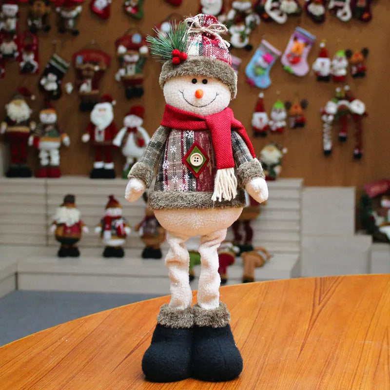 Christmas Dolls Tree Decor New Year Ornament Reindeer Snowman Santa Claus Standing Doll Navidad Decoration Merry Christmas 2023 - The Best Commerce