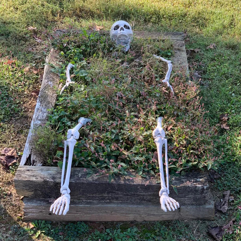 Realistic Skeleton Stakes Halloween Decorations Scary Skull Skeleton Hand Bone For Yard Lawn Stake Garden Graveyard home decor - The Best Commerce