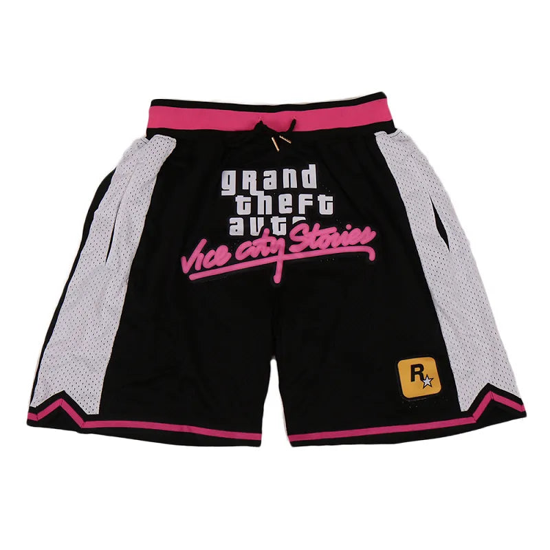 Y2K Summer Men Basketball GTA VICE CITY Oversize Breathable Gym Sport Short Pants Training Fitness Workout Track Shorts Clothes - The Best Commerce