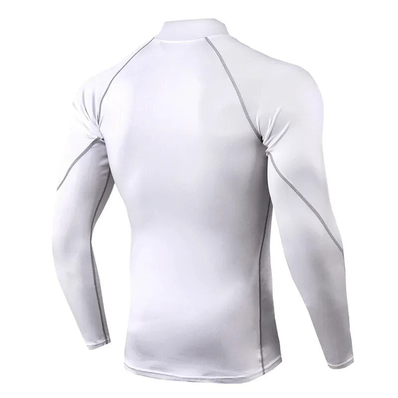 Rashguard Gym T Shirt Men Bodybuilding Quick-drying Fitness Compression Shirt Running Workout Man Sports First Layer Sportswear - The Best Commerce