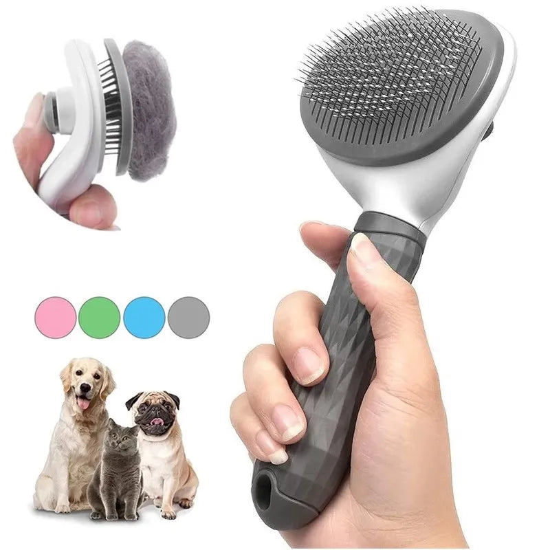 Pet Dog Brush Cat Comb Self Cleaning Pet Hair Remover Brush For Dogs Cats Grooming Tools Pets Dematting Comb Dogs Accessories - The Best Commerce