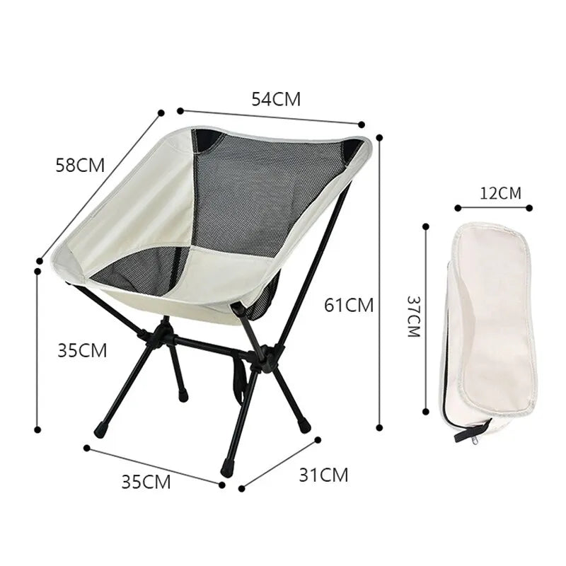 Moon Chair Detachable Portable Foldable Outdoor Camping Chair Beach Fishing Chair Lightweight Easy to Carry Travel Picnic Chair - The Best Commerce