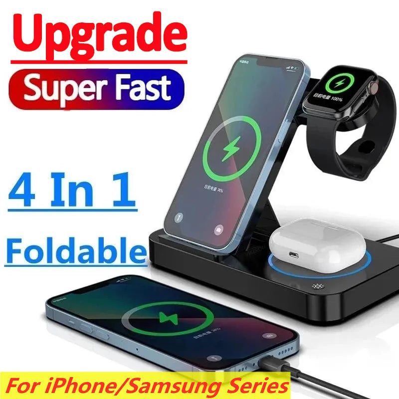 PowerFold Pro: 4-in-1 Wireless Charging Station - The Best Commerce