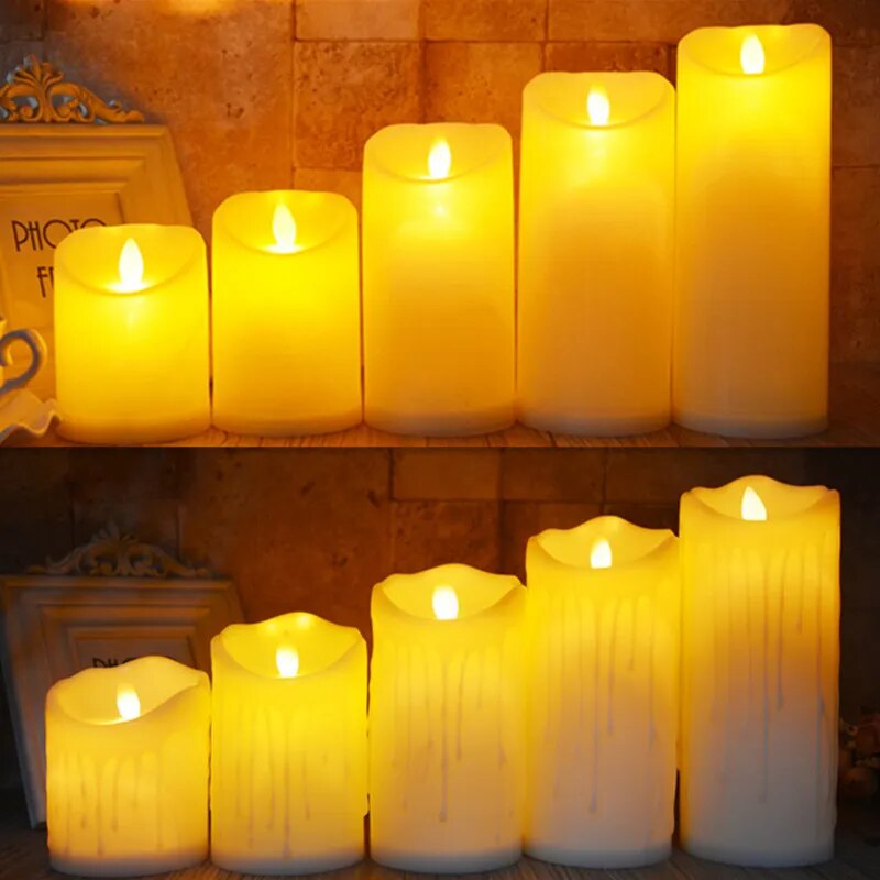 Flameless Flickering Led Candles Light Tealight Led Battery Power Candles Lamp Electronic Votive Led Lamp Halloween Home Decor - The Best Commerce