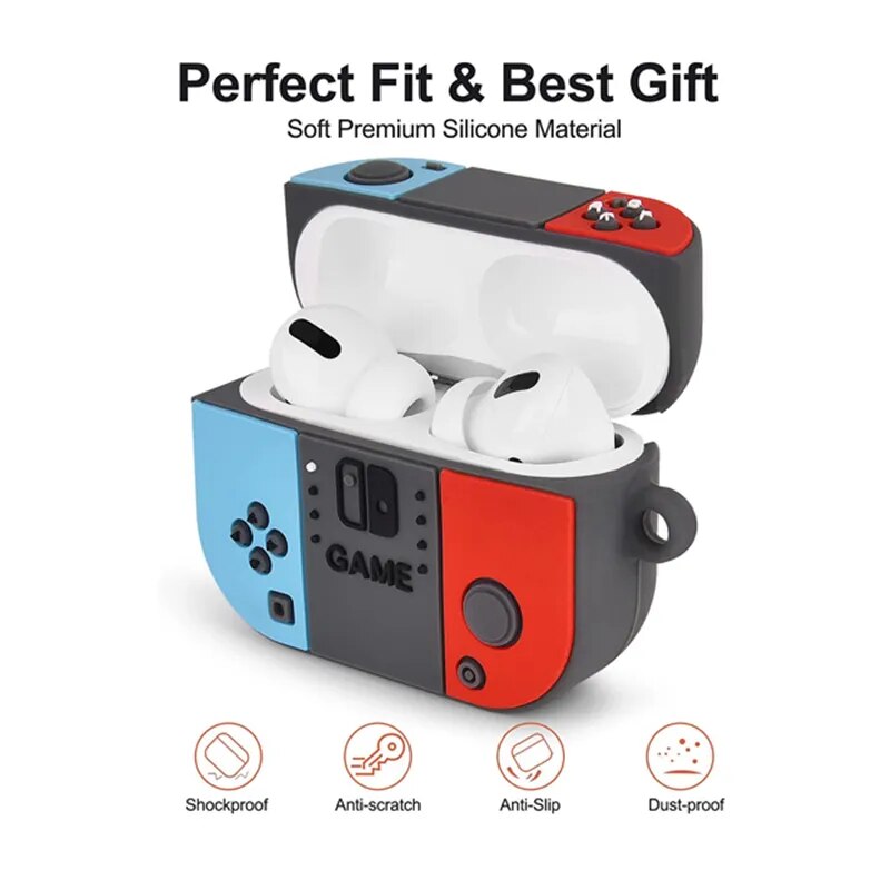 3D Gamepad Silicone Case for AirPods 1, 2, 3, and Pro - The Best Commerce