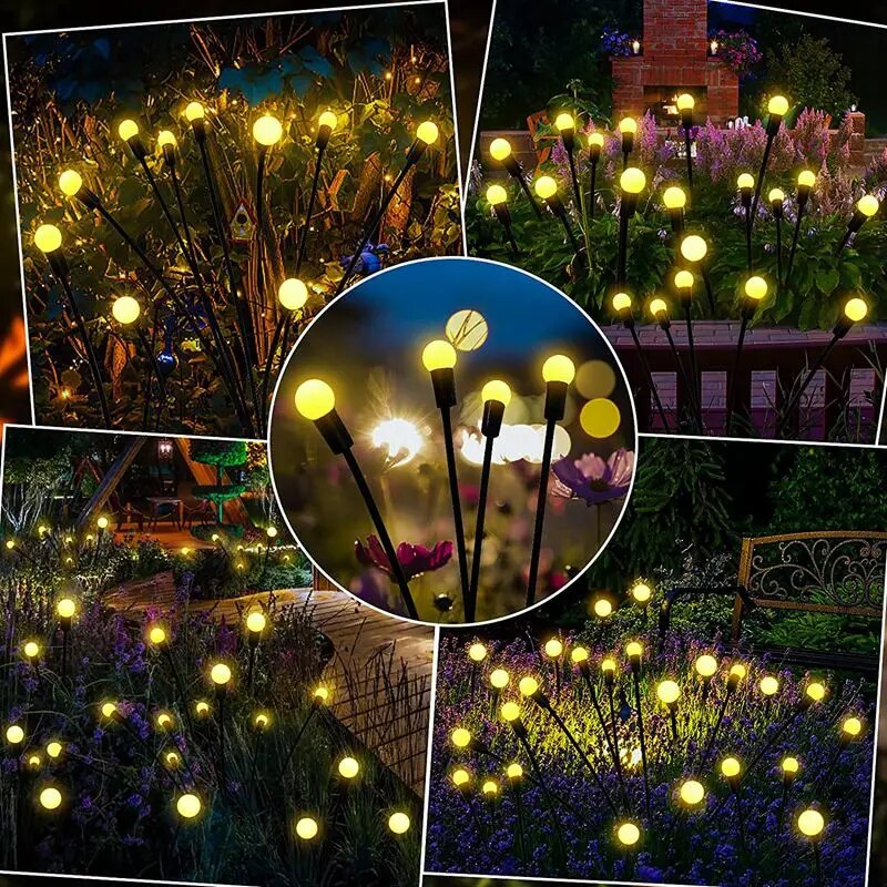 Outdoor Solar Firefly Lights Waterproof Garden Lamp Solar Garland Light Swaying For Home Courtyard Patio Pathway Lawn Decor Lamp - The Best Commerce