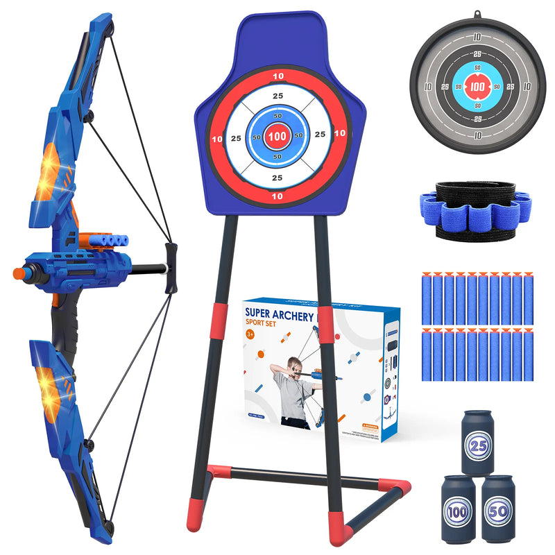 QDRAGON Kids Bow and Arrow Light-up Archery Set for Kids Toys Gifts for 3 4 5 6 7 8 9 10 11 12 Years Old Boys Girls Shooting Toy - The Best Commerce