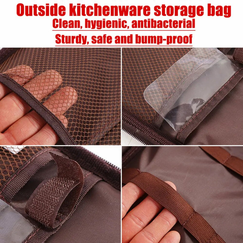 Outdoor Camping Cookware Storage Bag Cooking Utensil Organizer Kitchen Ware Container Bag Portable Picnic BBQ Tableware Pouch - The Best Commerce