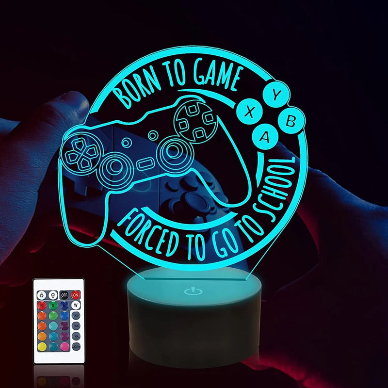 Gamepad Glow: 3D LED RGB Gaming Setup Lamp for Bedroom and Gaming Room - The Best Commerce