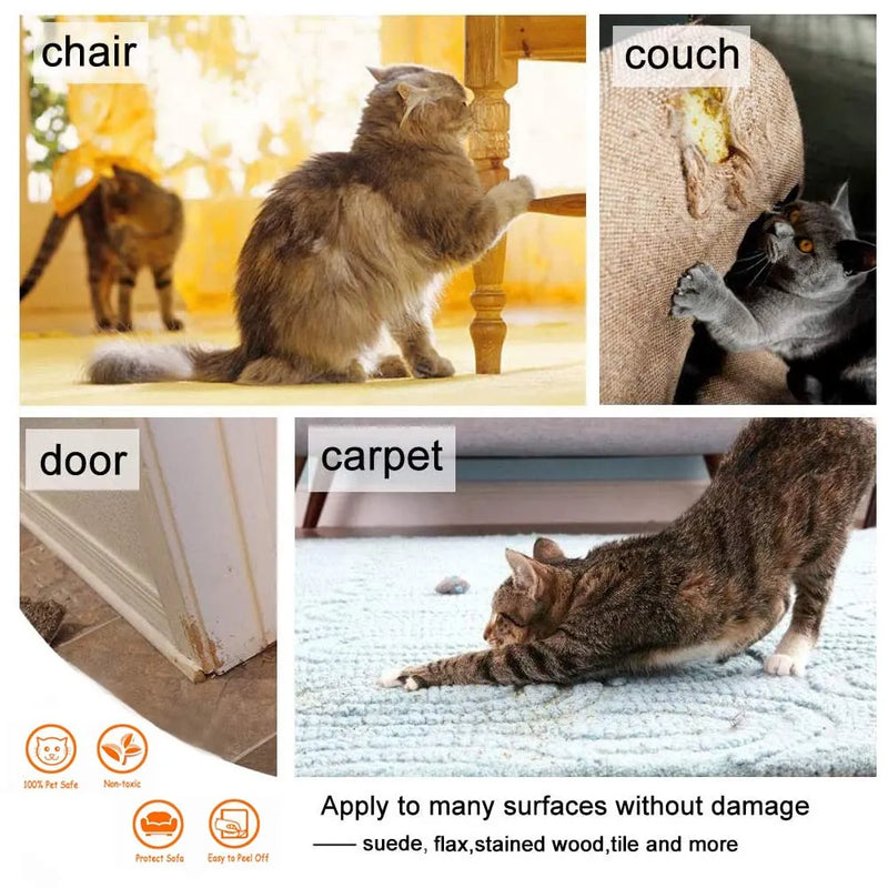 Cat Scratcher Sofa Scraper Tape Scratching Post Furniture Protection Couch Guard Protector Cover Deterrent Pad Carpet for Pet - The Best Commerce