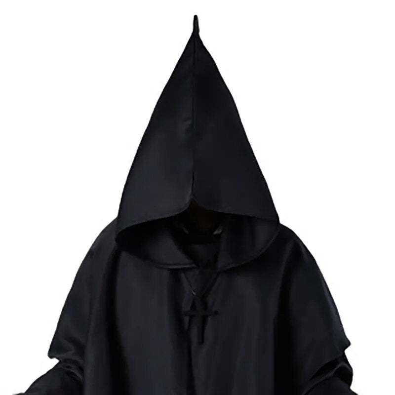 Halloween Medieval Christian Friar Priest Robes Witch Wizard Cloak Cape Party Death Ghost Vampire Devil Cosplay Costumes - The Best Commerce