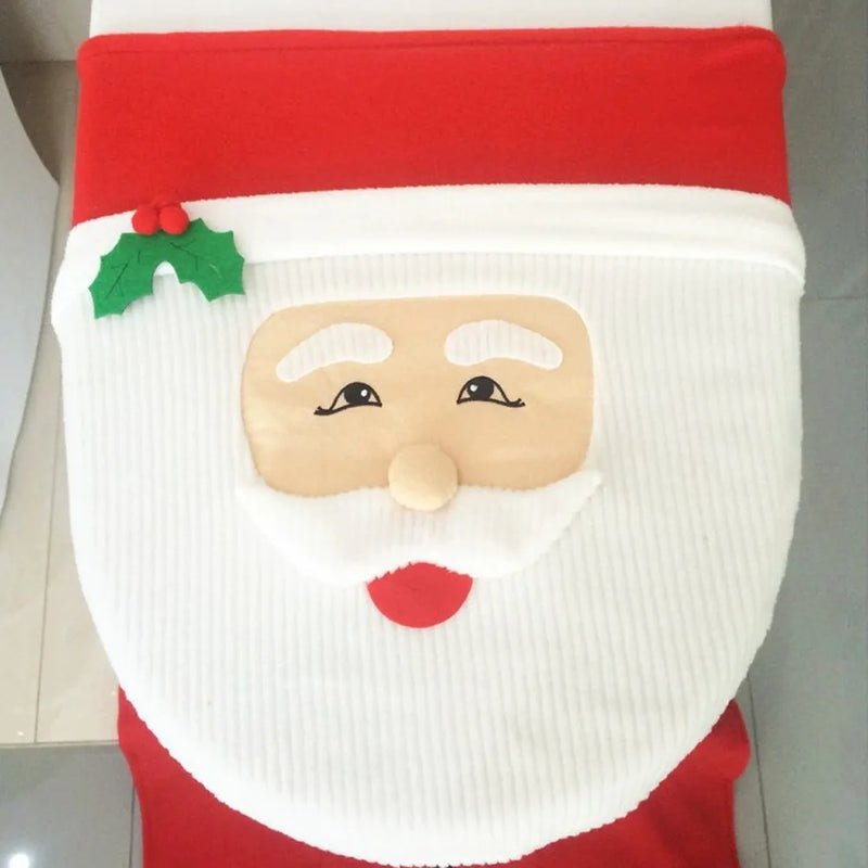 New Cute Christmas Toilet Seat Covers Creative Santa Claus Bathroom Mat Xmas Supplies for Home New Year Navidad Gift Decor 2024 - The Best Commerce