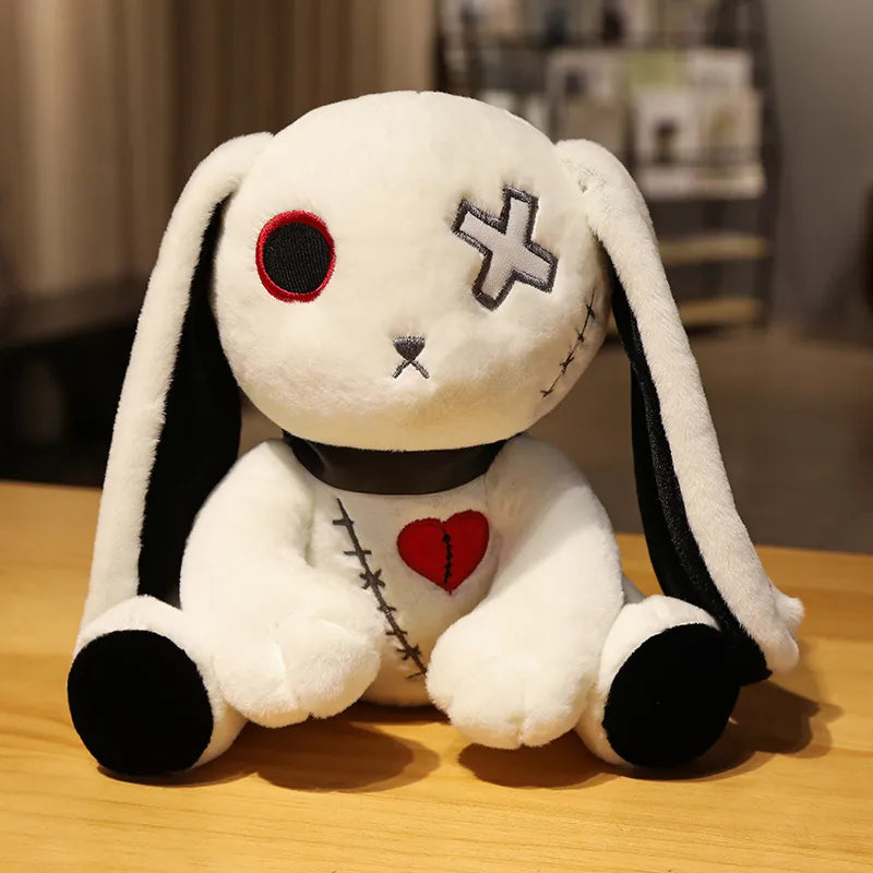 Dark Series Plush Rabbbit Toy Easter Bunny Doll Stuffed Gothic Rock Style Bag Halloween Plush Toy Home Halloween Christmas Gifts - The Best Commerce