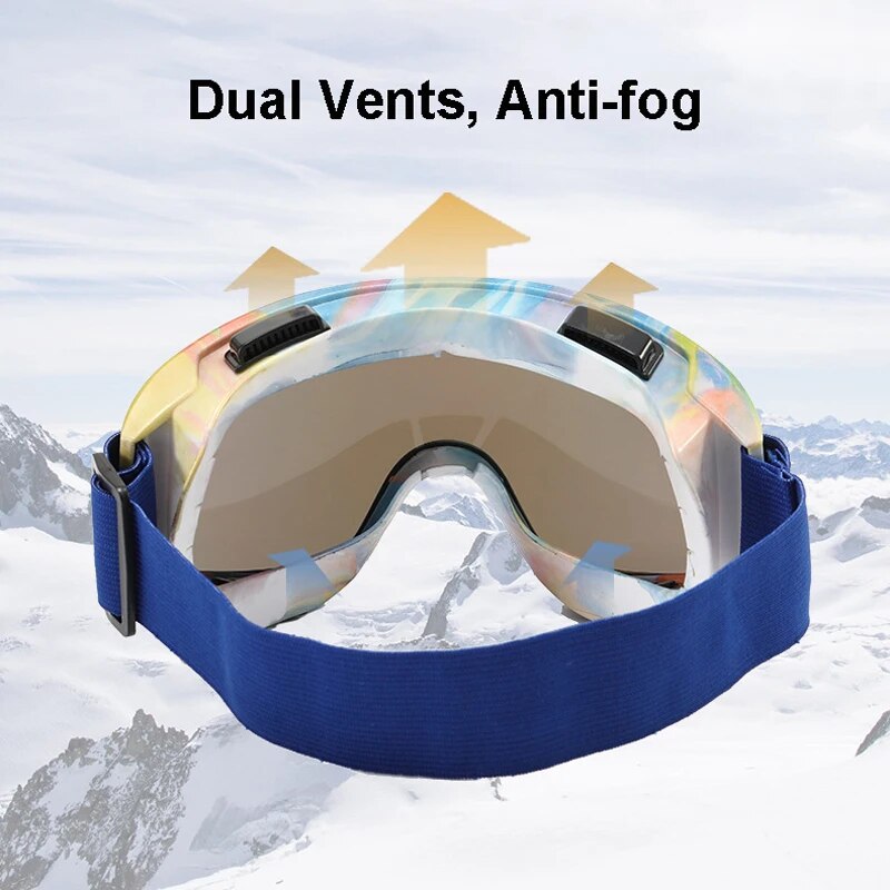 Anti-Fog Ski Goggles Motorcycle Goggles Winter Snowboard Skiing Glasses Outdoor Sport Windproof Ski Mask Off Road Goggles Helmet - The Best Commerce