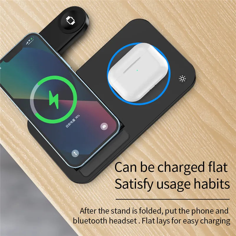 PowerFold Pro: 4-in-1 Wireless Charging Station - The Best Commerce