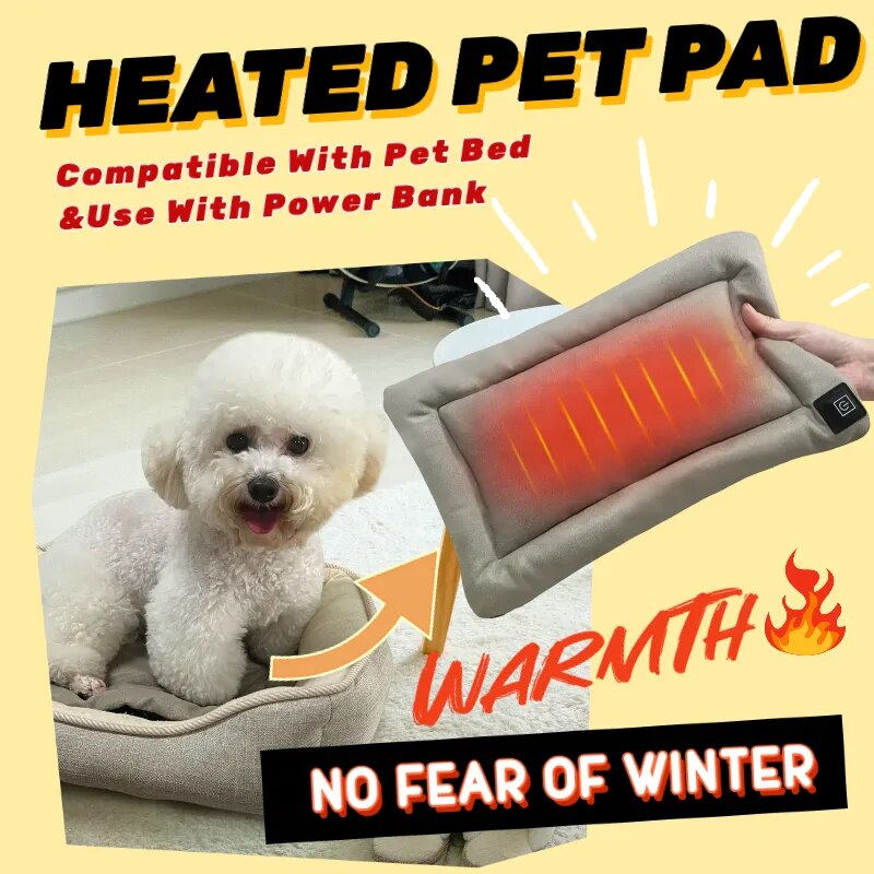 Pet Heating Pad Dog Cat Bed Warm Mat Electric Heating Pad Waterproof Durable Cozy Winter Warmth Adjustable Comfort Chair Bed Mat - The Best Commerce
