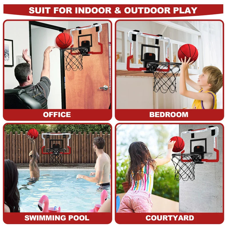 Outdoor Basketball Hoop for Kids Indoor Basketball Hoops,Mini Basketball Hoop with 3 Balls Toys for 3 4 5 6 7 8 9 10 11 12+ Year