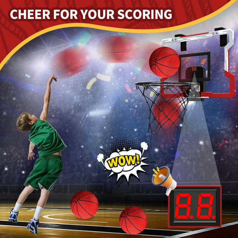 Outdoor Basketball Hoop for Kids Indoor Basketball Hoops,Mini Basketball Hoop with 3 Balls Toys for 3 4 5 6 7 8 9 10 11 12+ Year