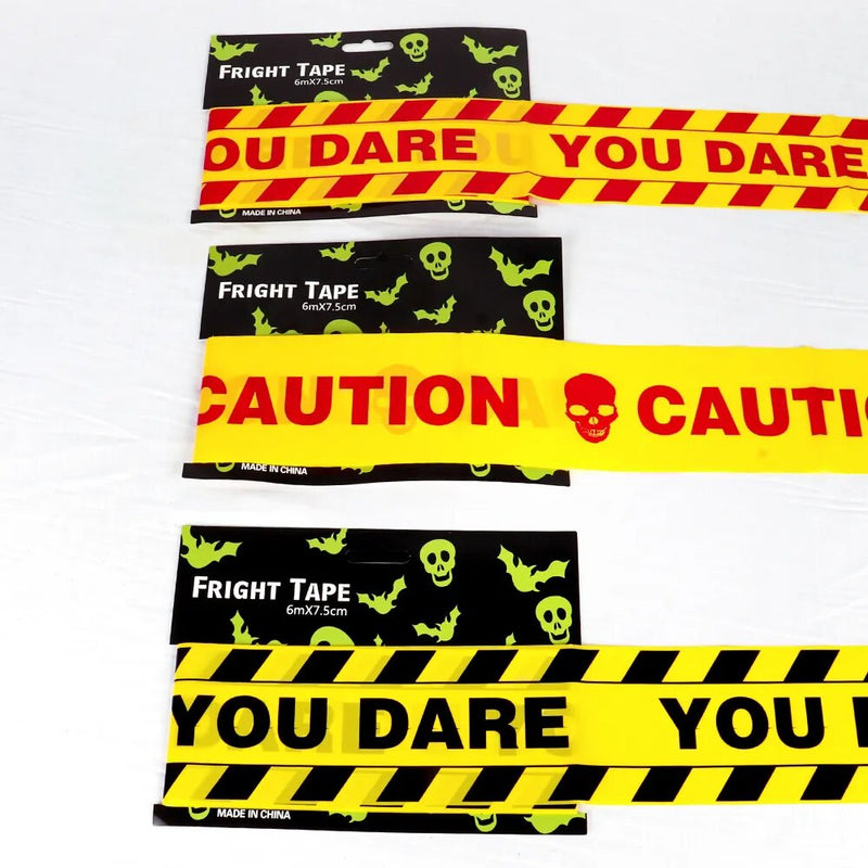 Halloween Hazard Zone: 6Mx7.5CM Warning Tape Signs - The Best Commerce