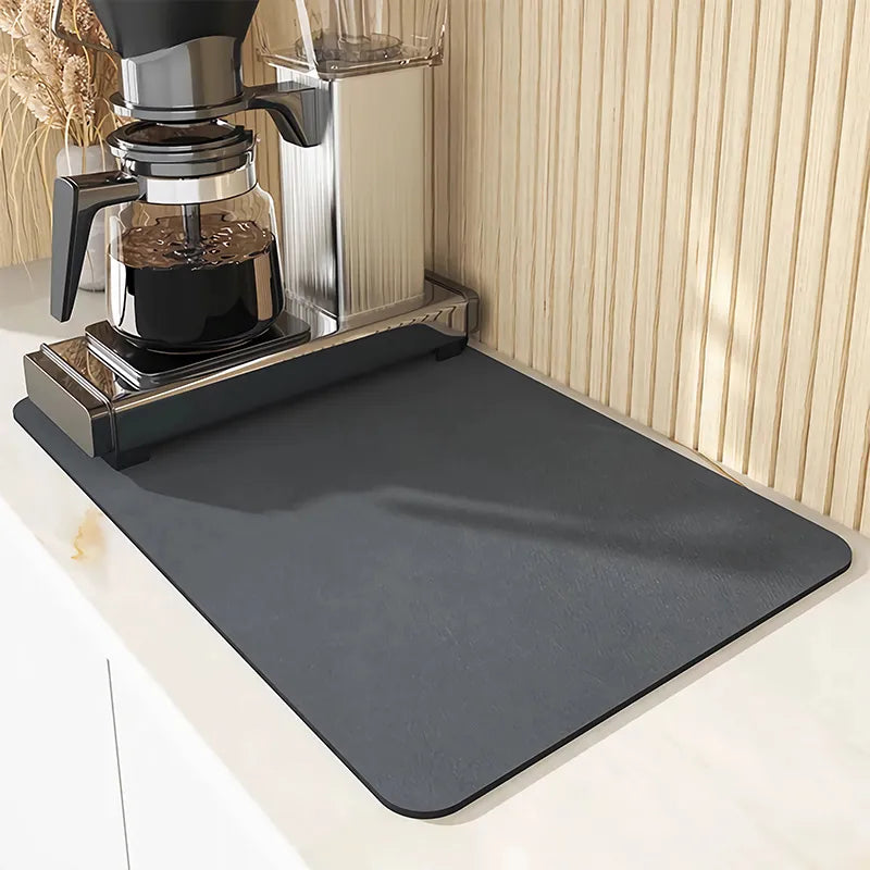 Super Absorbent Anti-slip Coffee Dish Large Kitchen Absorbent Draining Mat Drying Mat Quick Dry Bathroom Drain Pad - The Best Commerce