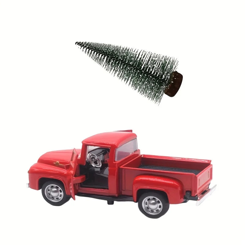 1pcs Red truck+10cm Christmas tree Christmas Ornaments Creative Christmas gifts for kids Xmas decor for home 2024 - The Best Commerce