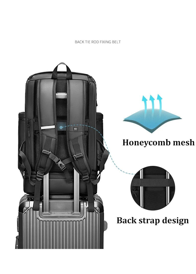 Travel Hiking backpack For Men 50L Large capacity trekking bag outdoor waterproof 17 Inch Laptop Backpack creative With shoe bag - The Best Commerce