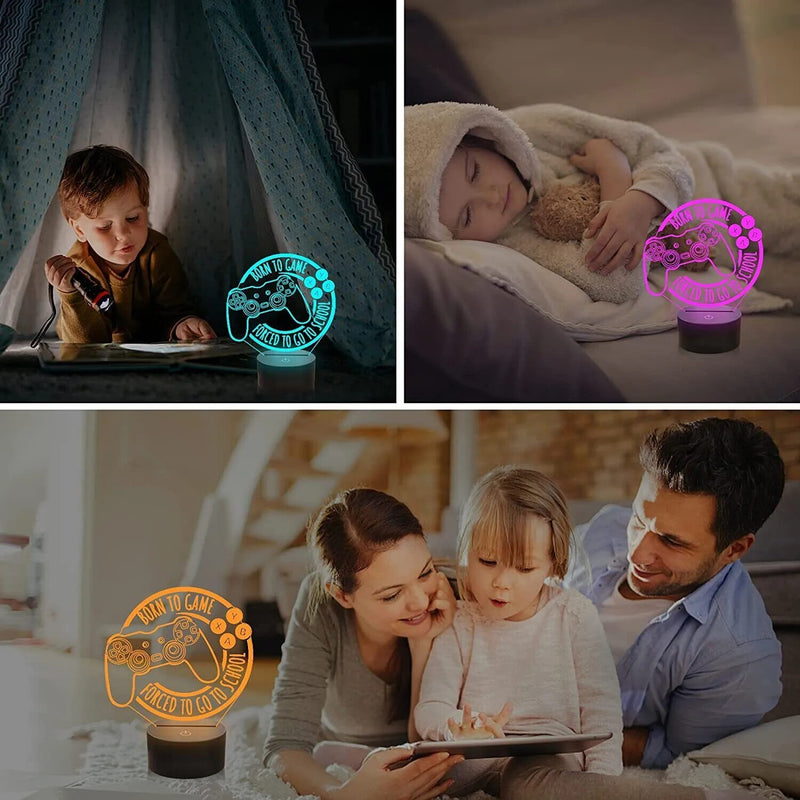 Gamepad Glow: 3D LED RGB Gaming Setup Lamp for Bedroom and Gaming Room - The Best Commerce