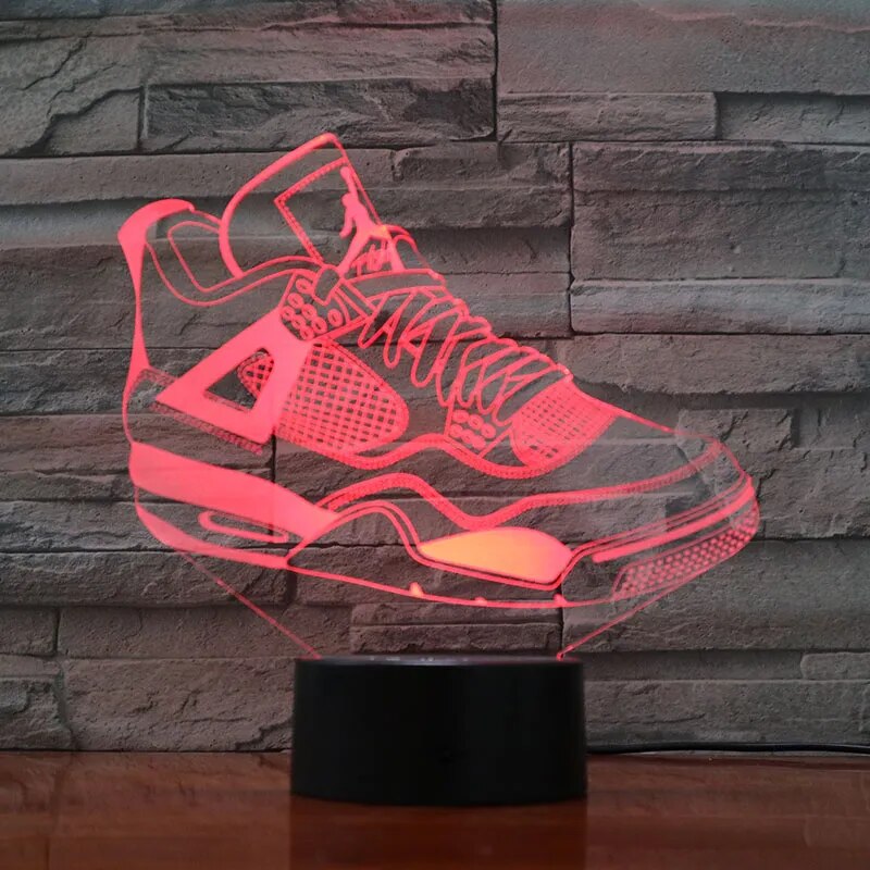 SneakerLight 3D RGB Illusion Lamp: Cool Desktop and Room Decor - The Best Commerce