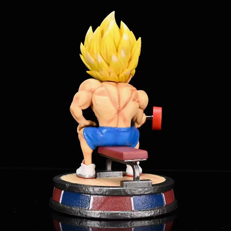 Dragon Ball Son Goku Bodybuilding muscle Lifting dumbbells Ver. PVC Action Figure Model Toy 17cm - The Best Commerce